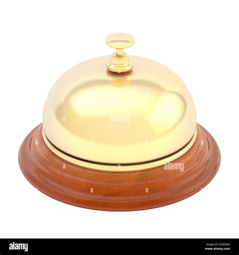 Hotel Reception Bell Isolated Stock Photo Alamy