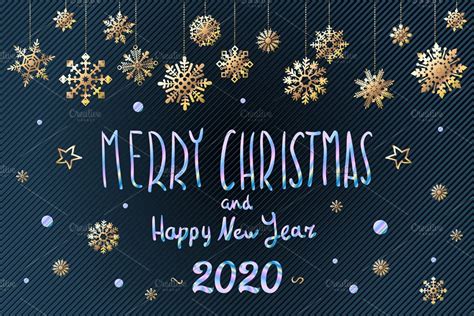 May god showers your life with unlimited blessings on this day. Merry Christmas Happy New Year 2020 | Custom-Designed Graphics ~ Creative Market
