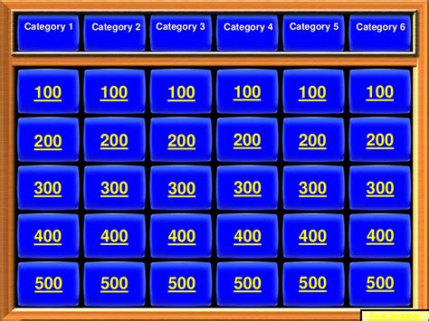 Blank Jeopardy Template 1 Repaired