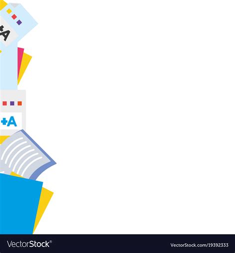 Colorful School Tools Education Background Design Vector Image