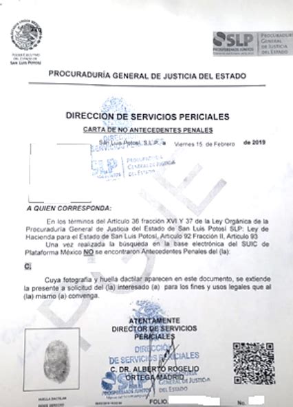 Certificado Carta O Constancia De Antecedentes No Penales Embamex My