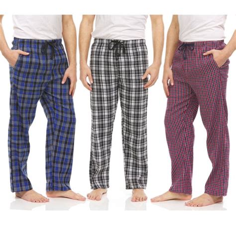 Daresay Mens Cotton Super Soft Flannel Plaid Pajama Pantslounge