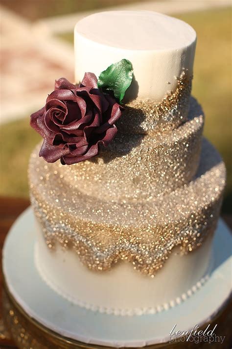 Gold Sparkle Wedding Cake By Shelby Lynns Cake Shoppe Sparkle