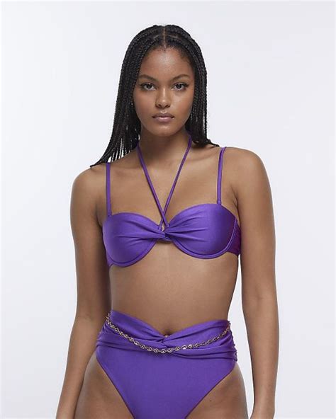 River Island Purple Balconette Bikini Top Lyst