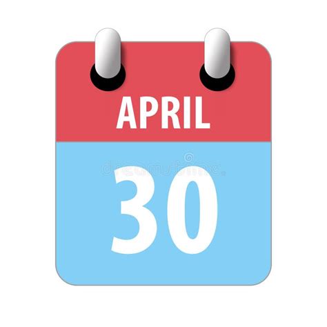30 De Abril Icono Del Calendario Stock De Ilustración Ilustración