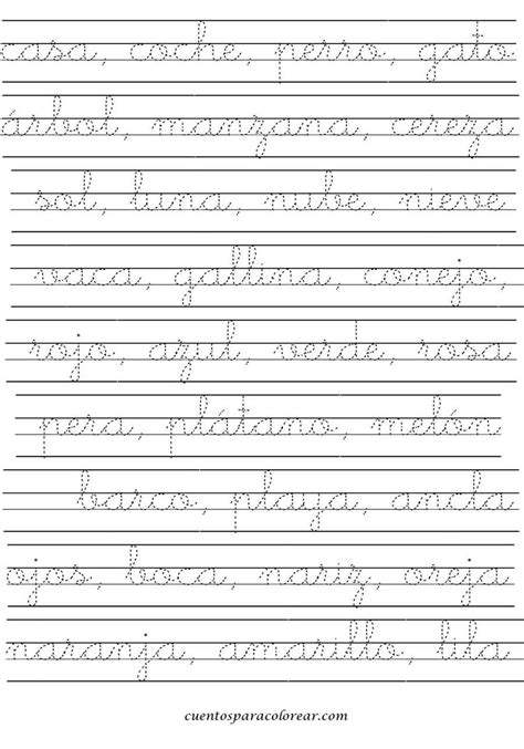 Ejercicios De Caligraf A Para Infantil Para Imprimir Handwriting