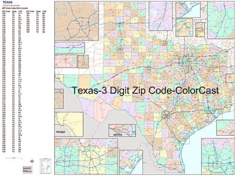 3 Digit Zip Code Map Texas