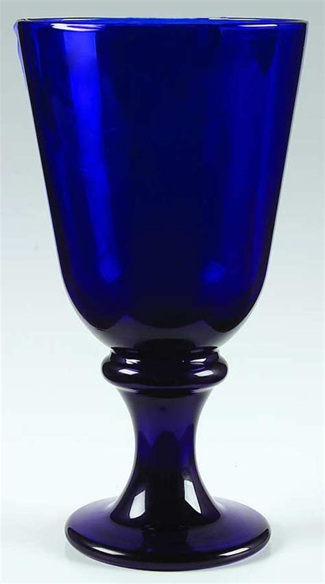 Flare Cobalt Blue Water Goblet By Libbey Glass Company