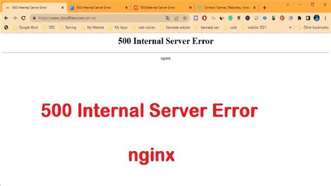 500 Internal Server Error Nginx Youtube