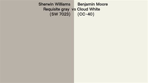 Sherwin Williams Requisite Gray Sw 7023 Vs Benjamin Moore Cloud White