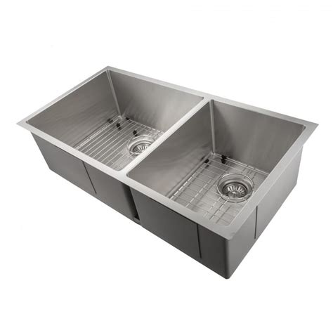 Zline 36 Undermount Double Bowl Sink In Stainless Steel Sr60d 36
