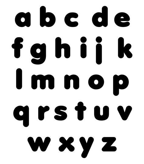 Small Alphabet Chart
