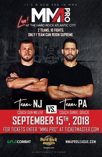 Mma Pro League 1 New Jersey Vs Pennsylvania Mma Event Tapology