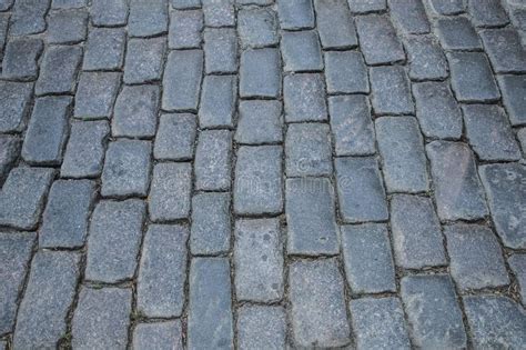 Twisted Old Road Made Of Granite Stonestone Background Stock Image