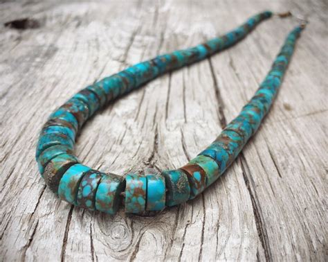 S Turquoise Heishi Necklace Choker Native American Indian Jewelry