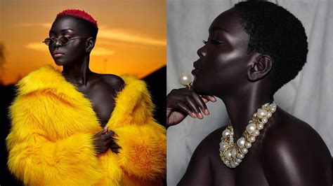nyakim gatwech images meet queen of the dark beautiful sudanese model who has darkest skin