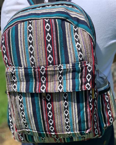 Unique Handwoven Cotton Backpack Boho Backpack Hippie Backpack Etsy