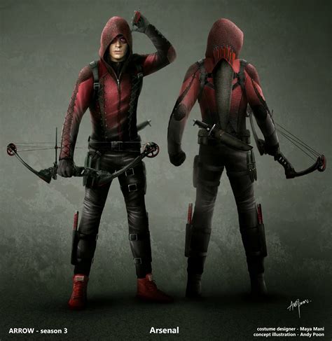 See Arsenal And Ravangers New Costume In Arrow Concept Art By Andy