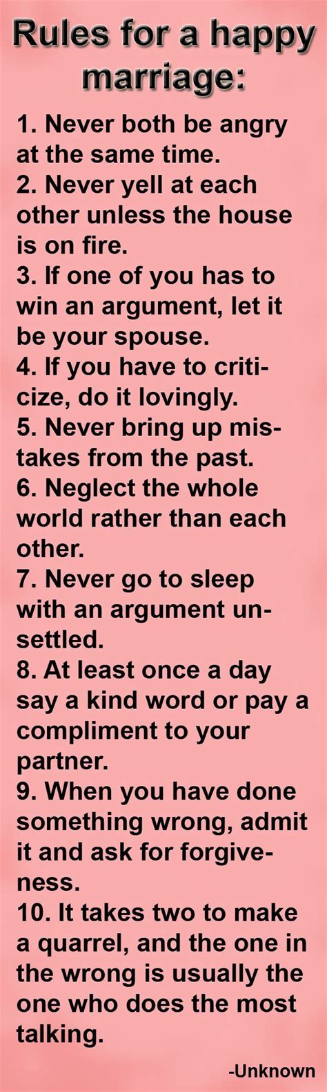 Printable Rules For A Happy Marriage Before You Marry Figure Out What