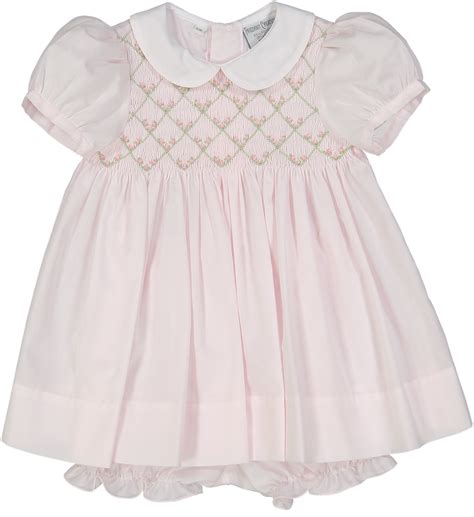Rosebud Diamond Smocked Dress Vintage Baby Dresses Smocked Baby