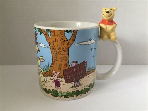 Winnie The Pooh Poohs Thotful Spot Disney Coffee Mug Cup Pooh On The