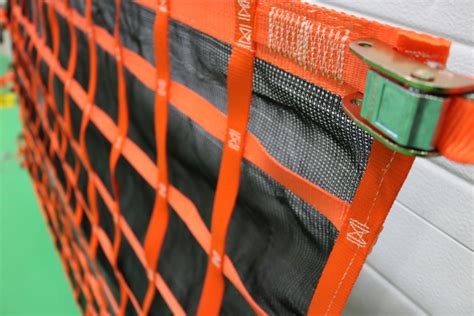 48 Tall Loading Dock Safety Net With Debris Liner Shop Custom Wall