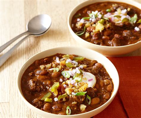 Let soak, 8 hours to overnight. Beef and Pinto Bean Chili with Toasted Cornbread Crumbles ...