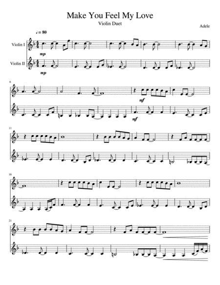 Make You Feel My Love By Bob Dylan Digital Sheet Music For Download
