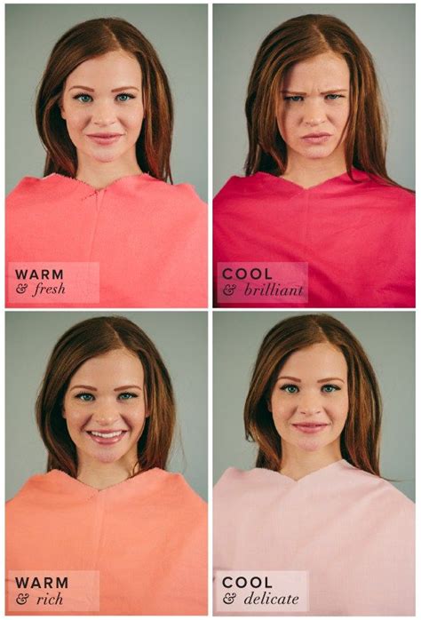 Spring Color Complexion Test Different Shades Of Pink Coral Fuchsia