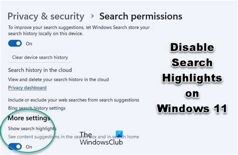 How To Disable Search Highlights In Windows 1110