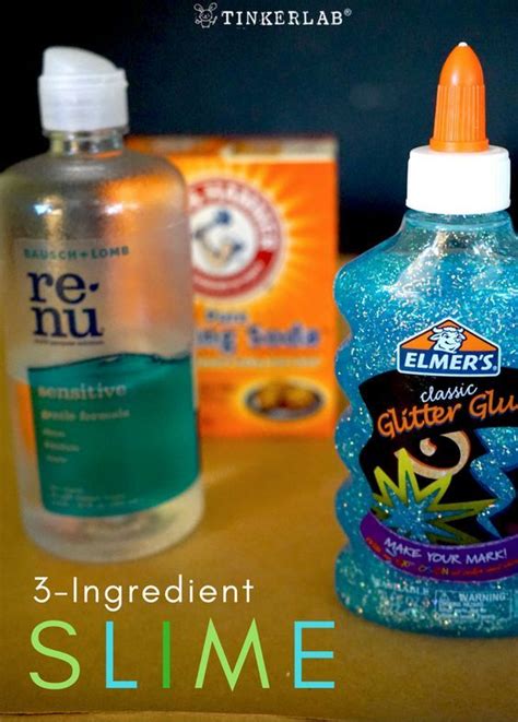 Easy Contact Solution Glitter Slime Tinkerlab Easy Slime Recipe