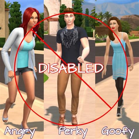 Unwanted Walk Styles Disabled By Scarletqueenkat Sims 4 Mods