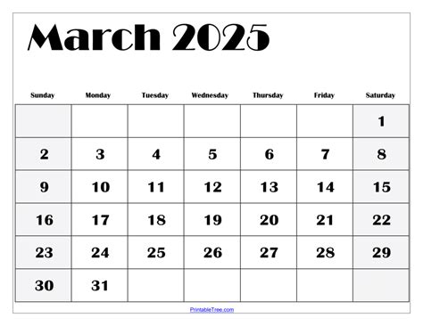March 2025 Calendar Printable Pdf Template With Holidays
