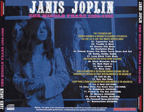 Janis Joplin The Middle Years 1964 1968 1cdr Giginjapan