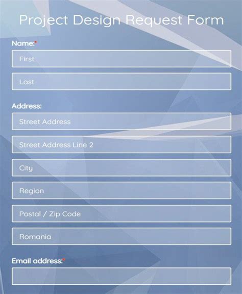 Free Online Project Design Request Form Template Formbuilder