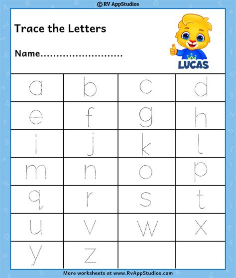 Printable Tracing Letters Small Letter A For Kids Your