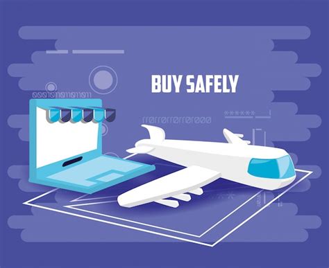 Premium Vector Buy Safely Online With Laptop