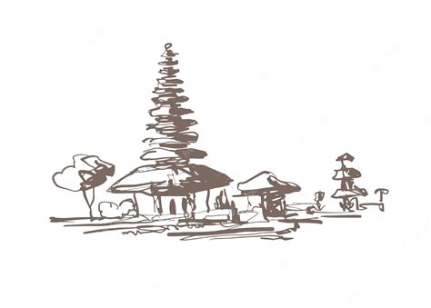 Premium Vector Balinese Pagoda The Main Attraction Of The Island Of