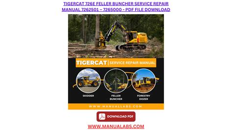 Tigercat E Feller Buncher Service Repair Manual