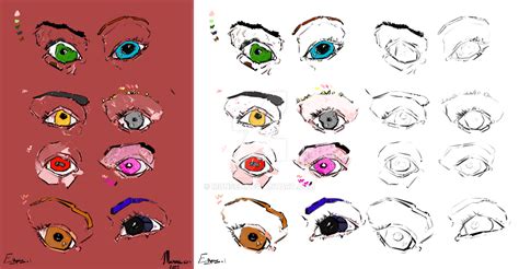 Enchanted Eyes Starter And Colored Versions By Monseo On Deviantart