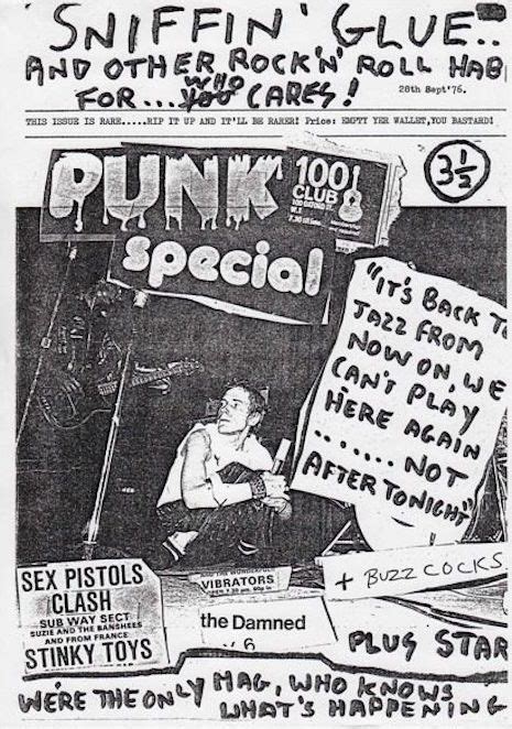 Sniffin’ Glue The Definitive First Wave U K Punk Zine Dangerous Minds Rock Posters Band
