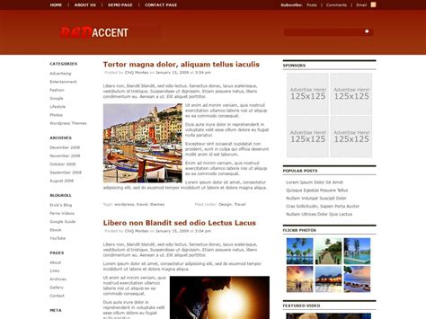 Plantilla HTML CSS Gratuita Red Accent Plantillas HTML Gratuitas