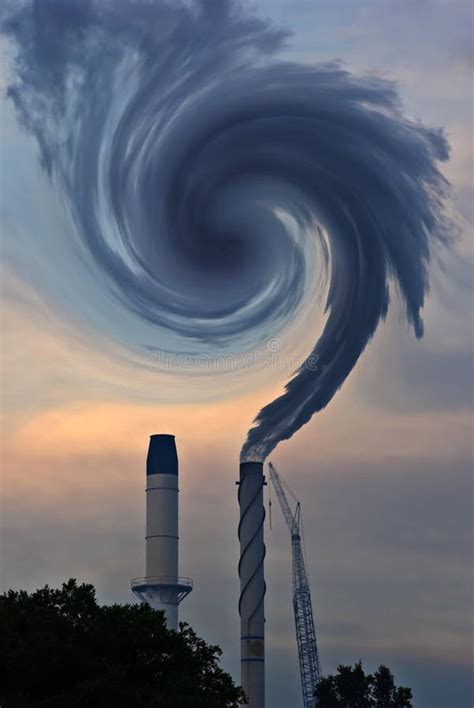 Fabbrica Di Turbine Del Fumo Fotografia Stock Immagine Di