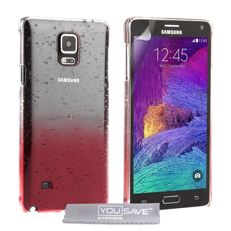 User rating, 3.7 out of 5 stars with 21 reviews. Samsung Galaxy Note 4 Raindrop Hard Case - Red