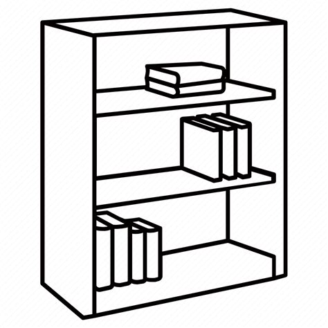 Book Bookcase Bookshelf Case Furniture Shelf Stand Icon