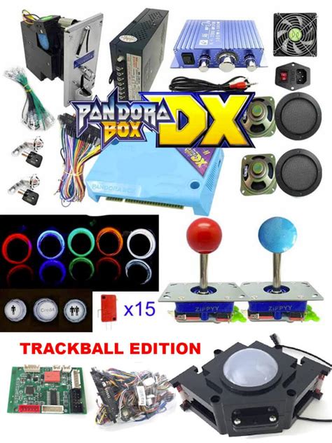 Jamma Trackball Arcade Cabinet Kit Pandora Box Dx 3000 Pandoras Toy Box