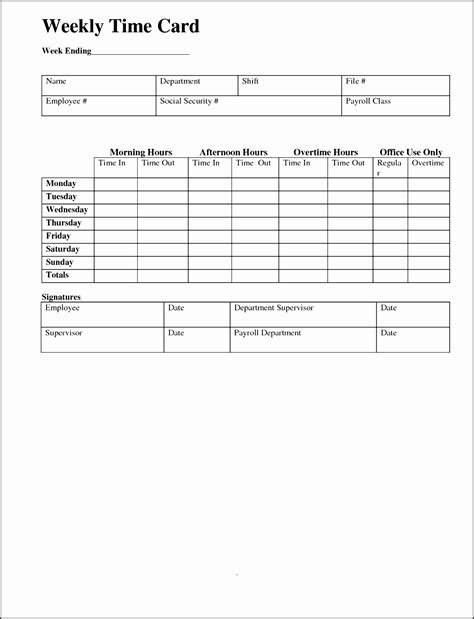 For this purpose, you require change specifically paper placing. 8 Free Printable Time Cards Templates - SampleTemplatess - SampleTemplatess