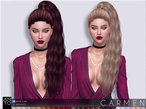 Sims 4 Cc Cute Side Ponytail Hairstyles All Free Fandomspot