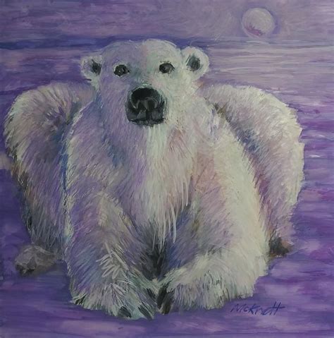 Polar Male Bear Painting By Lisa Mcknett Fine Art America