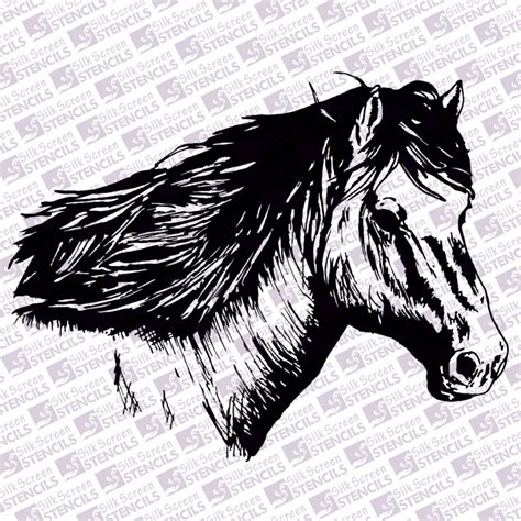 Horse Head Silkscreen Stencils